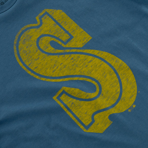 Seattle Mariners Cadet Blue Retro "S" Logo T-Shirt