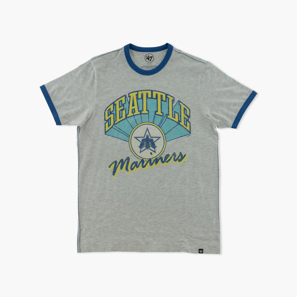 Seattle Mariners Relay Grey Retro Ringer T-Shirt