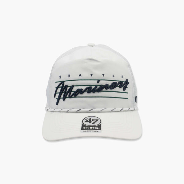 Seattle Mariners White Downburst Nylon Hitch Snapback