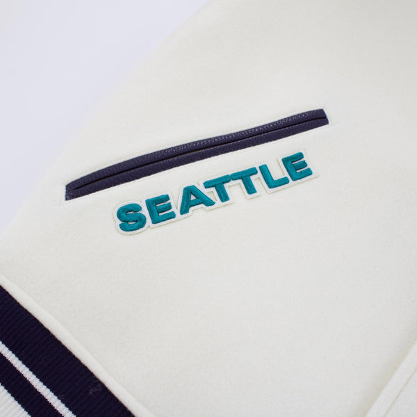 Seattle Mariners Off White Varsity Jacket