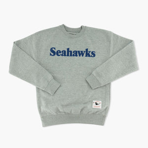 Seattle Seahawks 1980's Sideline Grey Crewneck