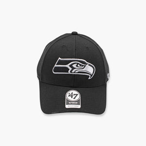 Seattle Seahawks Black & White MVP Adjustable Hat