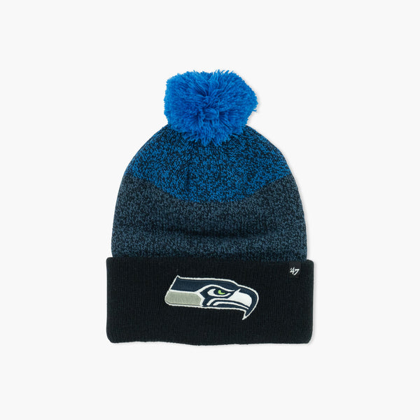 Seattle Seahawks Dark Freeze Cuff Pom Beanie