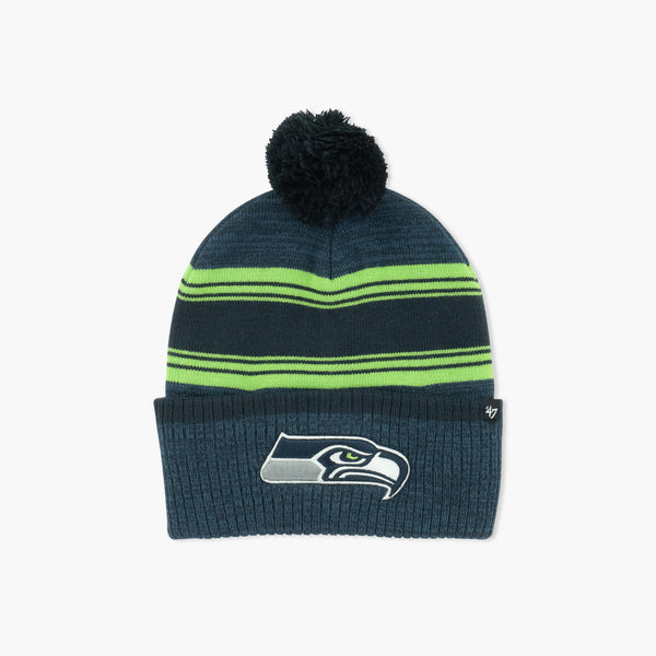 Seattle Seahawks Fadeout Cuff Pom Beanie