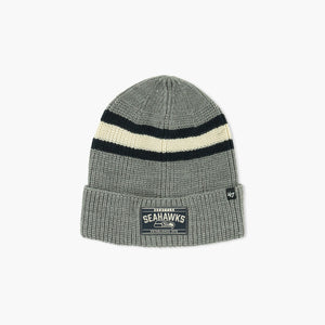 Seattle Seahawks Grey Patch Cuff Beanie