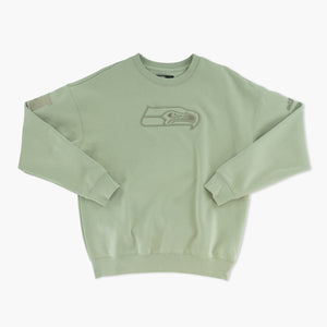 Seattle Seahawks Moss Embroidered Crewneck