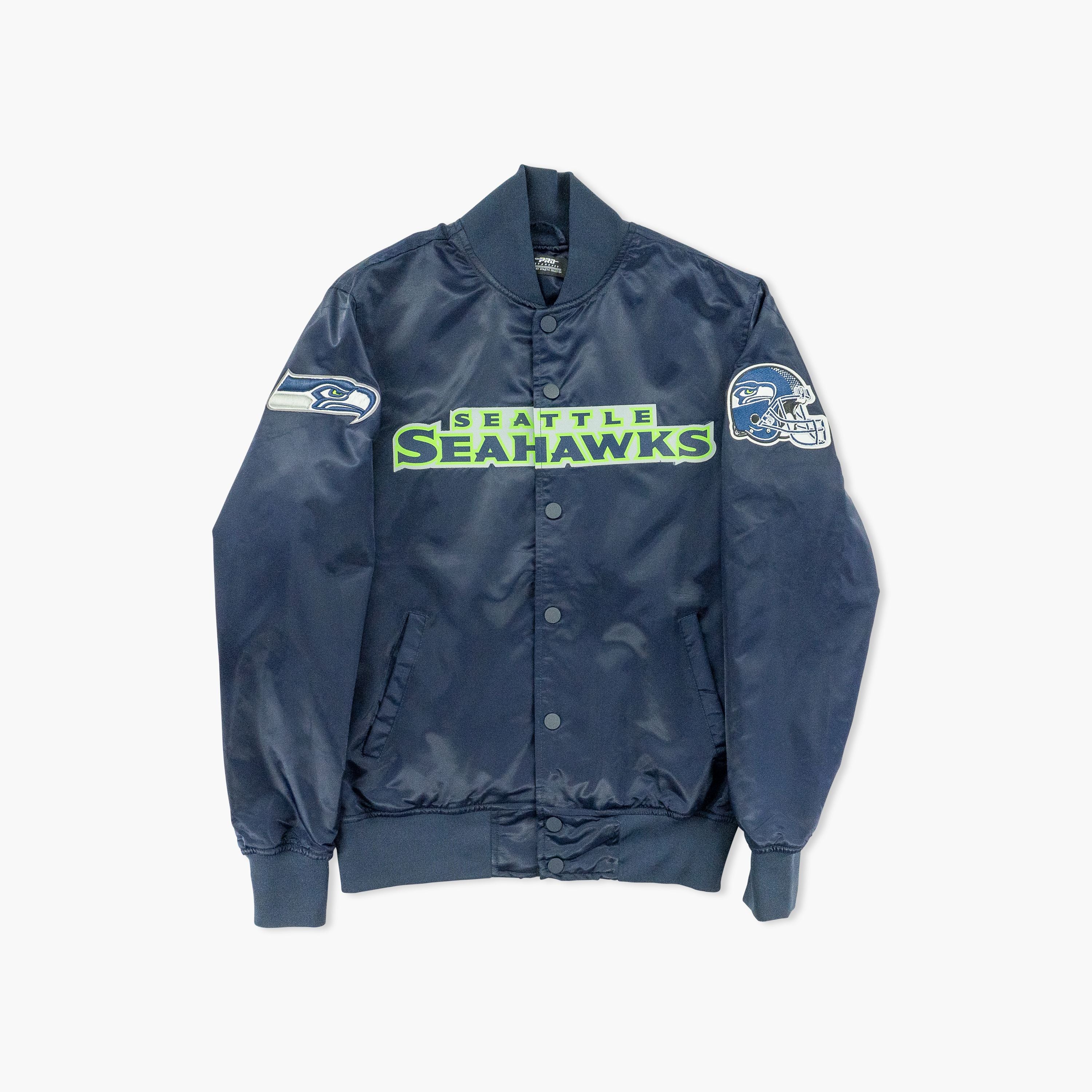 Seattle Seahawks Navy Satin Jacket – Simply Seattle