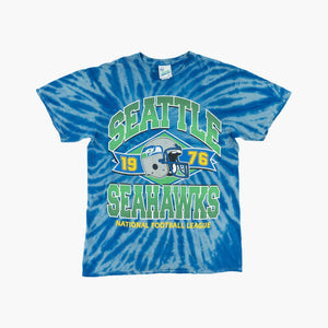 Seattle Seahawks Twister Tie Dye Throwback T-Shirt
