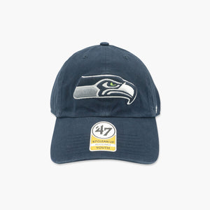Seattle Seahawks Youth Navy Clean Up Adjustable Hat