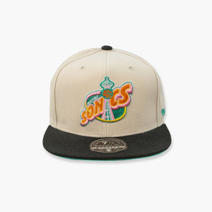 Seattle SuperSonics Sidewalk Sketch Ivory Fitted Hat