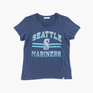 Seattle Mariners Women's Atlas Blue Striped Women's T-Shirt