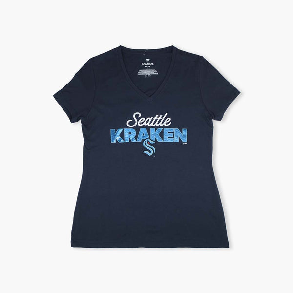 Seattle Kraken Highly Valued Navy Womens T-Shirt