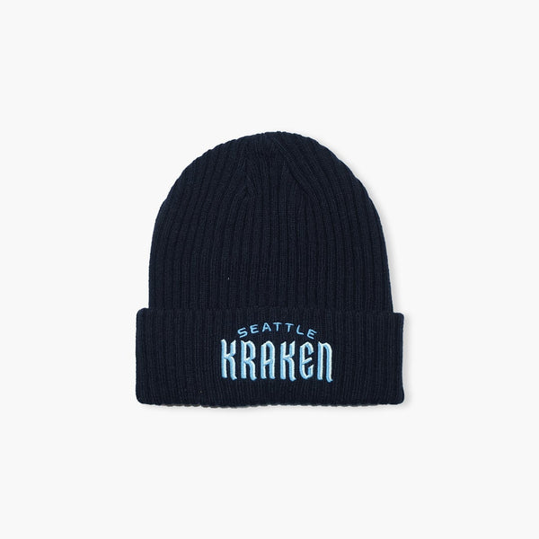 Seattle Kraken Navy Wordmark Hockey Beanie