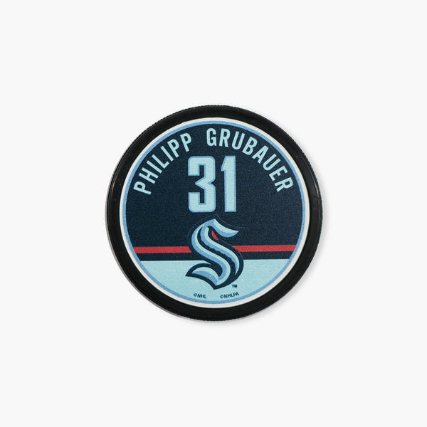 Seattle Kraken Player Puck - #31 Philipp Grubauer
