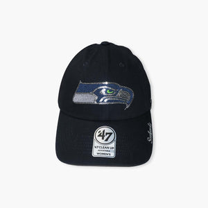 Seattle Seahawks Clean Up Sparkle Team Women's Navy Hat