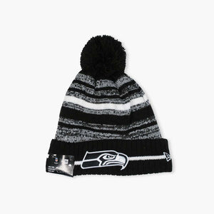 Seattle Seahawks On-Field Black & White Beanie