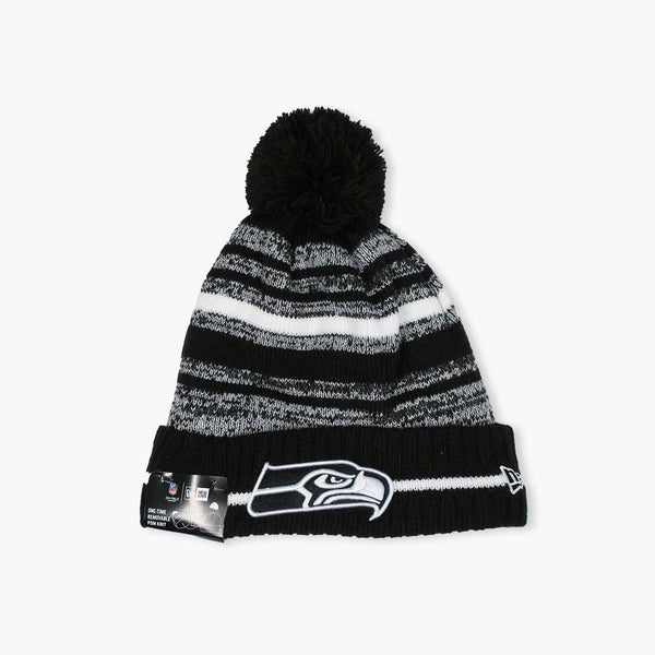 Seattle Seahawks On-Field Black & White Beanie
