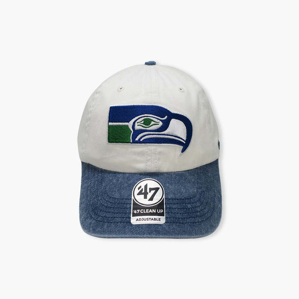 Seattle Seahawks Legacy Raw White Apollo Two Tone Clean Up Adjustable Hat