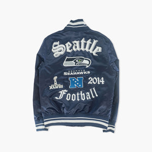 Seattle Seahawks Olde Time Football Satin Jacket