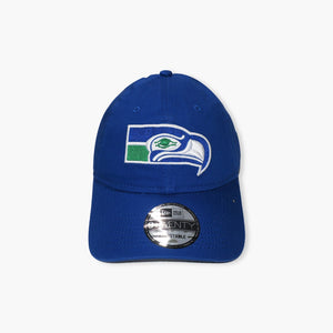 Seattle Seahawks Royal Throwback Logo Adjustable Hat