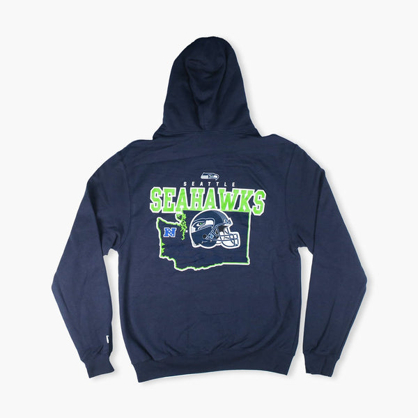 Seattle Seahawks State Shape Navy Hoodie
