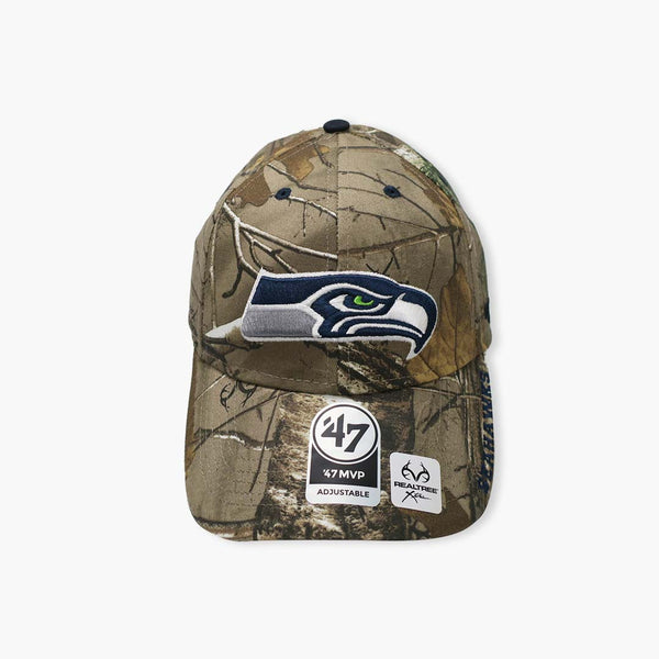 Seattle Seahawks Woodland Camo Adjustable Hat