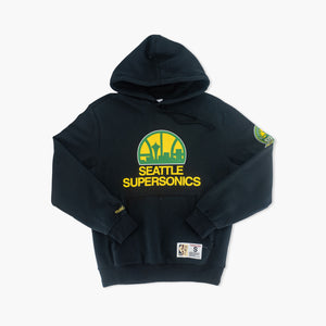 Seattle SuperSonics 40th Anniversary Black Skyline Logo Hoodie