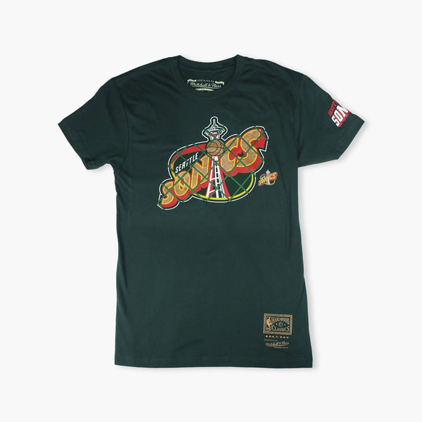 Seattle SuperSonics Premium Grid Space Needle Logo T-Shirt