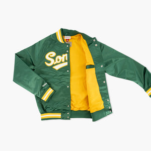 Seattle SuperSonics Green Script Satin Jacket