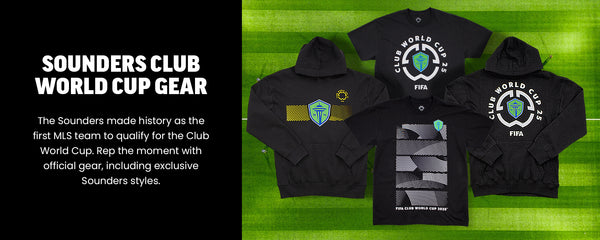 Sounders Club World Cup Gear - 
The Sounders made history as the first MLS team to qualify for the Club World Cup. Rep the moment with official gear, including exclusive Sounders styles. Shop