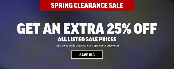 Spring Clearance Sale - Get An Extra 25% Off All Listed Sale Price - 25% discount is automatically applied at checkout! - Button - Save Big