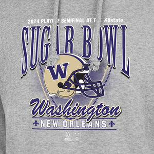 Washington Huskies 2024 CFP Sugar Bowl Grey Hoodie