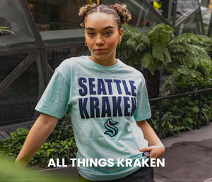 Shop All Things Kraken, Portrait of Model Wearing A Kraken T-shirt.