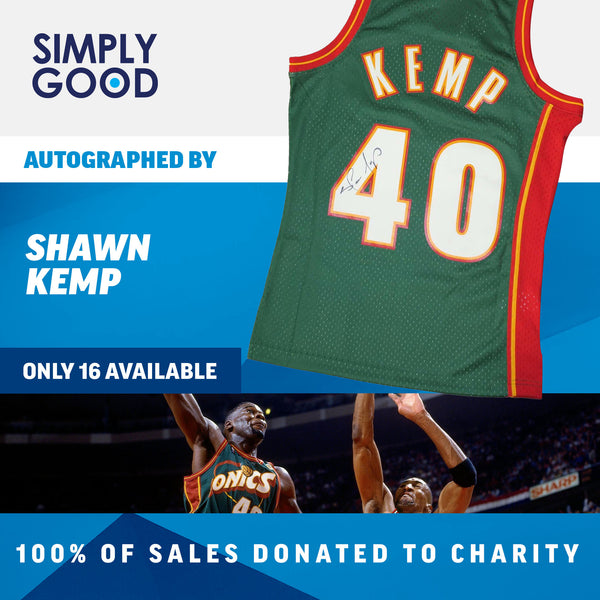 AUTOGRAPHED by Shawn Kemp - Shawn Kemp 1996 Swingman Jersey