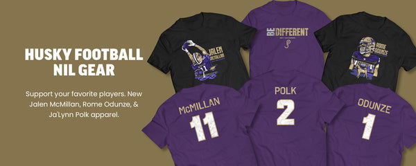 Husky Football NIL Gear - Support your favorite players. New Jalen McMillan, Rome Odunze, & Ja'Lynn Polk apparel. Shop Now.