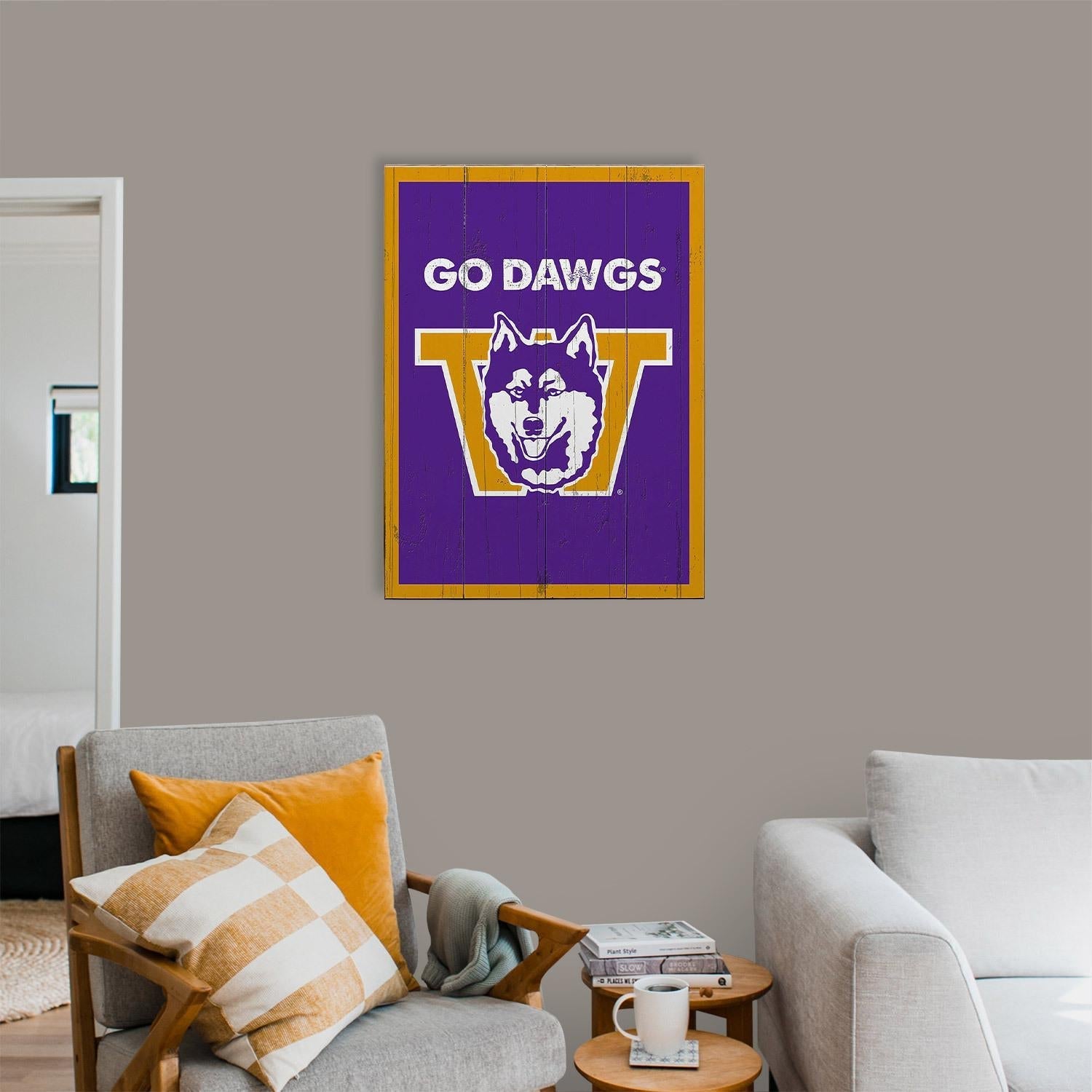 Adesivo Fustellato Washington Huskies - Vinile Per Esterni - 20,3 X 20,3 Cm - Licenza Ufficiale NCAA