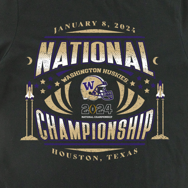 Washington Huskies 2024 National Championship Lift Off T-Shirt