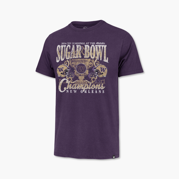 Washington Huskies 2024 Sugar Bowl Champions Purple Trophy T-Shirt