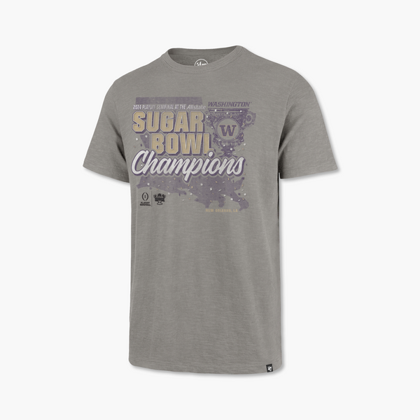 Washington Huskies 2024 Sugar Bowl Champions Wolf Grey Scrum T-Shirt