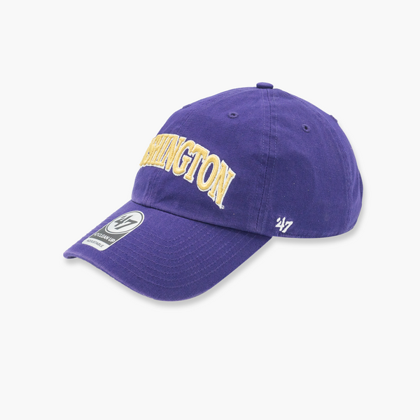 Washington Huskies Purple Archie Script Clean Up Adjustable Hat