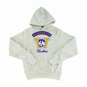 Washington Huskies Champion Classic Throwback Ash Grey Hoodie