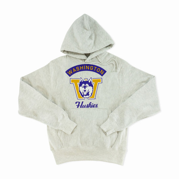 Washington Huskies Champion Classic Throwback Ash Grey Hoodie