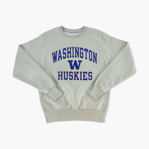 Washington Huskies Champion Oxford Grey Crewneck