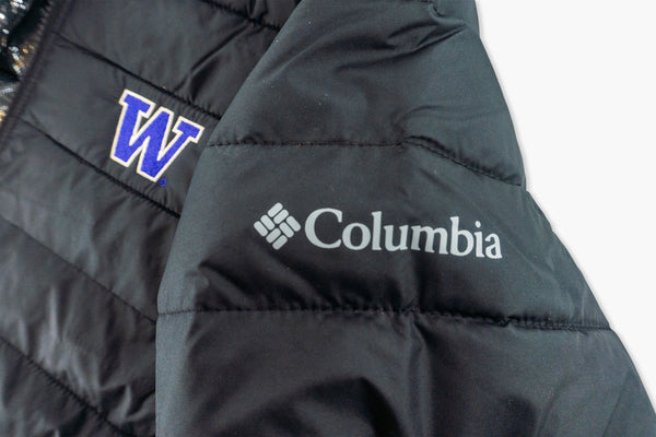 Washington Huskies Primary Logo Columbia Black Puffer Jacket