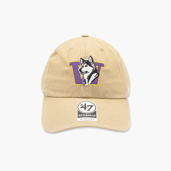 Washington Huskies Dubs Up Khaki Clean Up Adjustable Hat