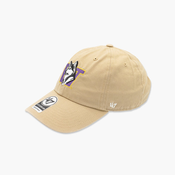 Washington Huskies Dubs Up Khaki Clean Up Adjustable Hat