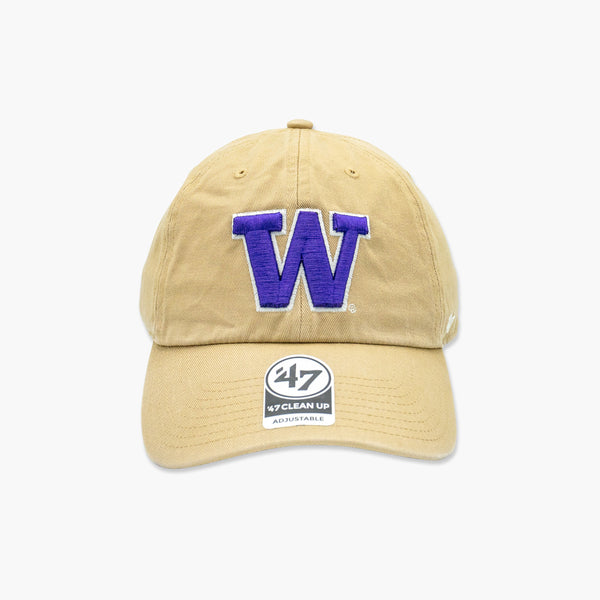 Washington Huskies Khaki Primary Logo Clean Up Adjustable Hat