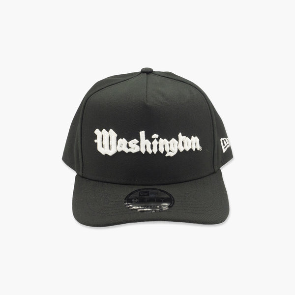 Washington Huskies Vintage Script Black A-Frame Snapback