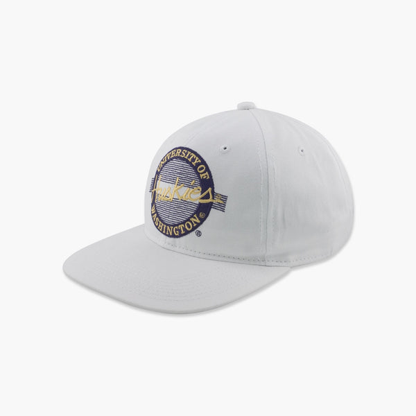 Washington Huskies Badge White Snapback