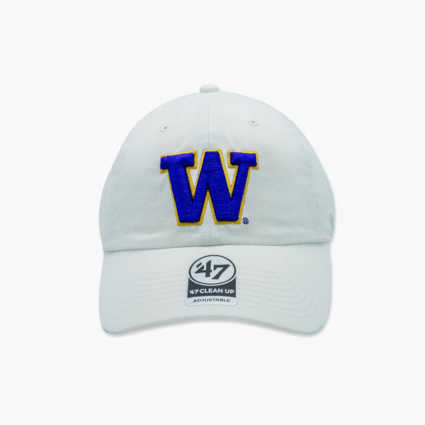 Washington Huskies White Primary Logo Clean Up Adjustable Hat
